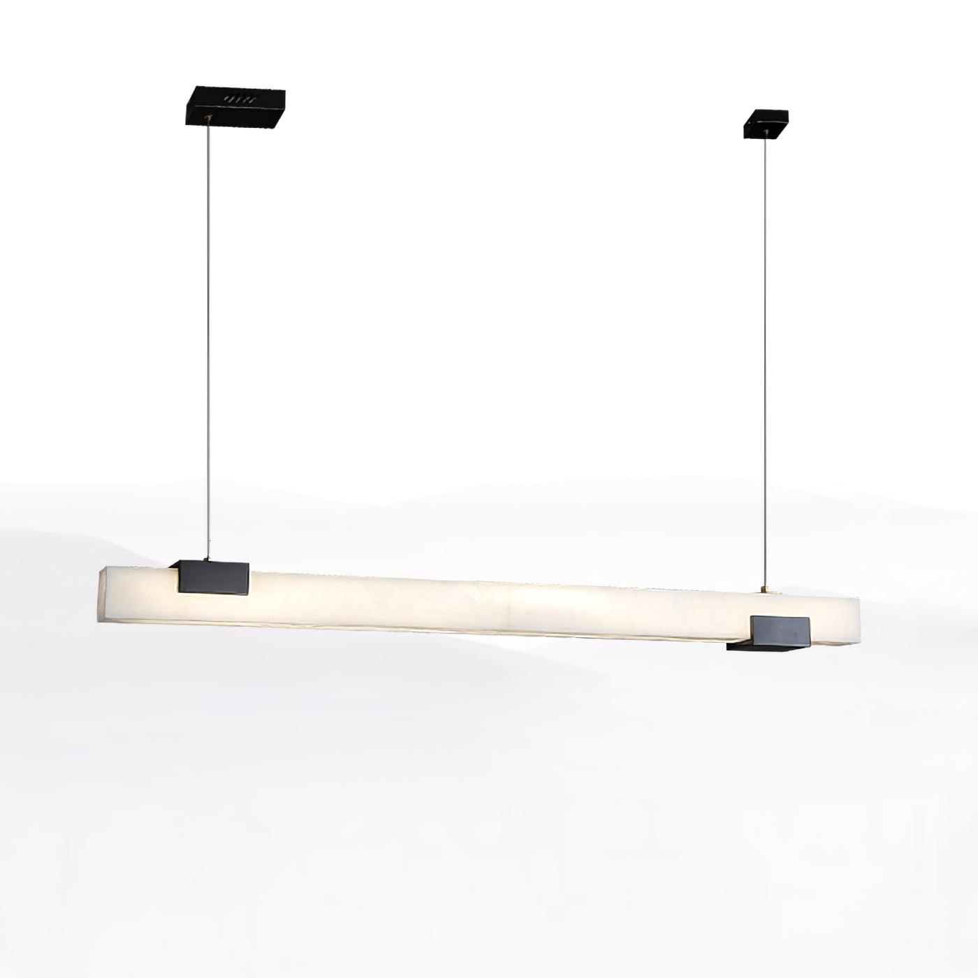 Kaelen Minimalist Alabaster Linear Pendant Light