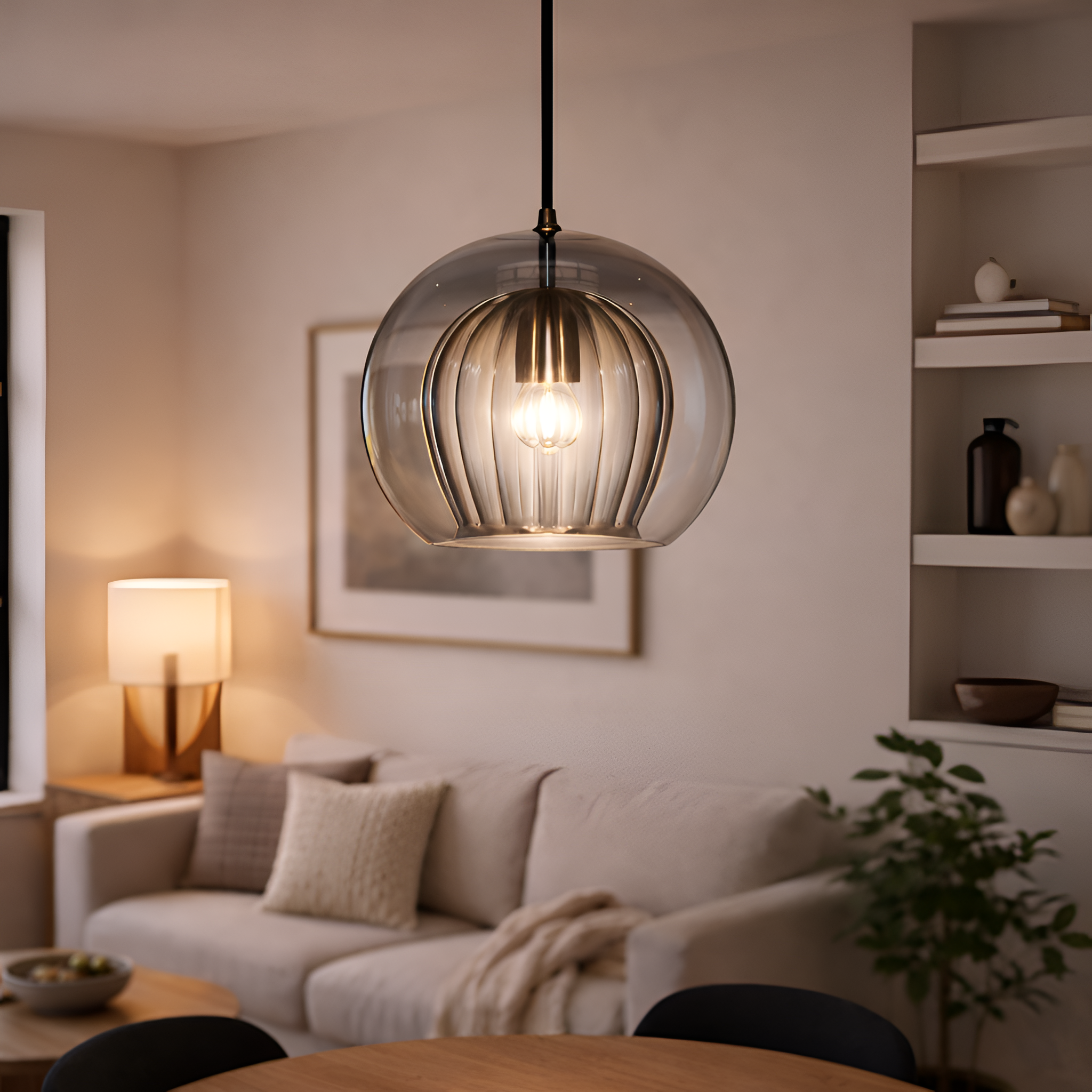 Isolde - Double Layer Glass Globe Pendant Lamp