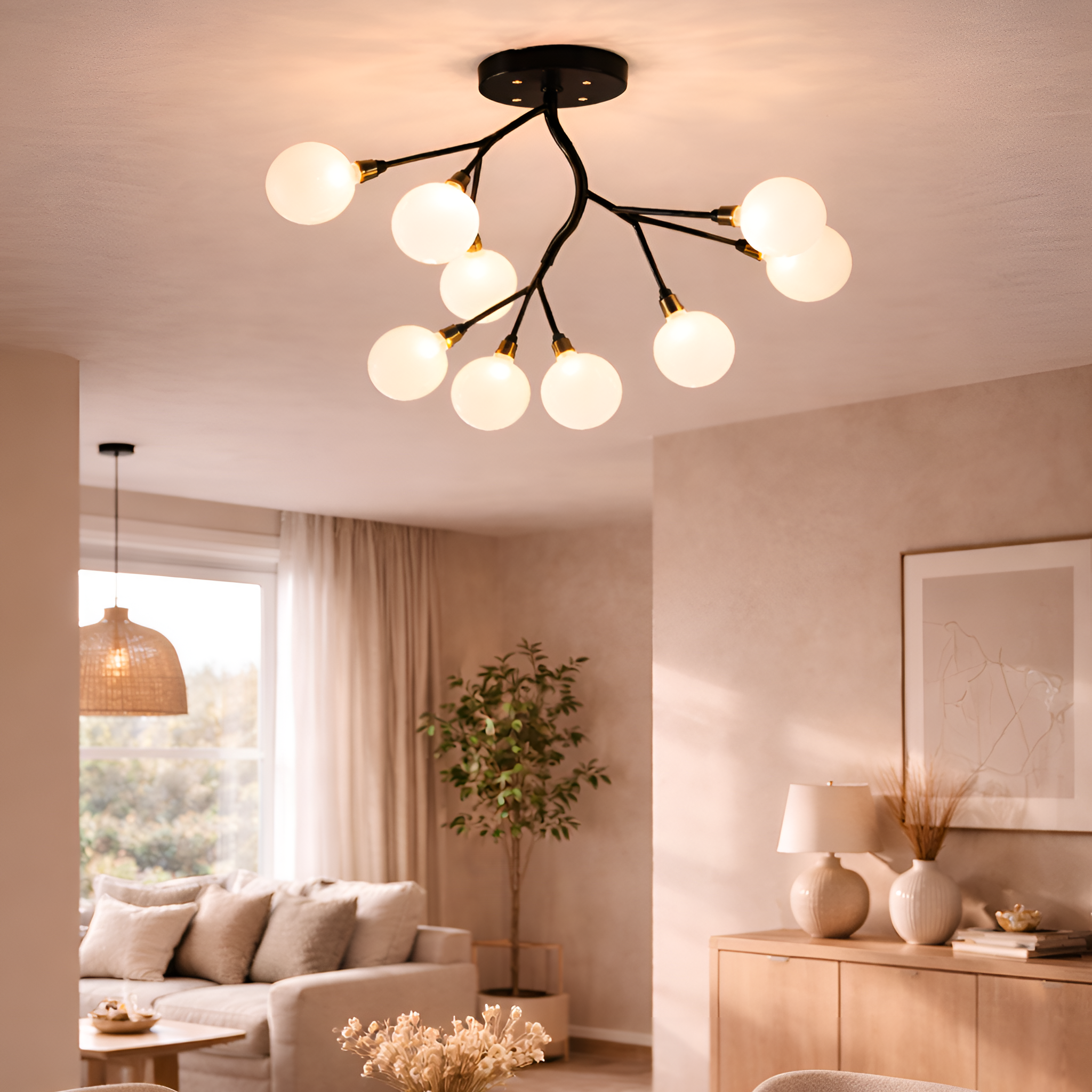 Luther - Firefly LED Chandelier Minimalist Ceiling Pendant Light