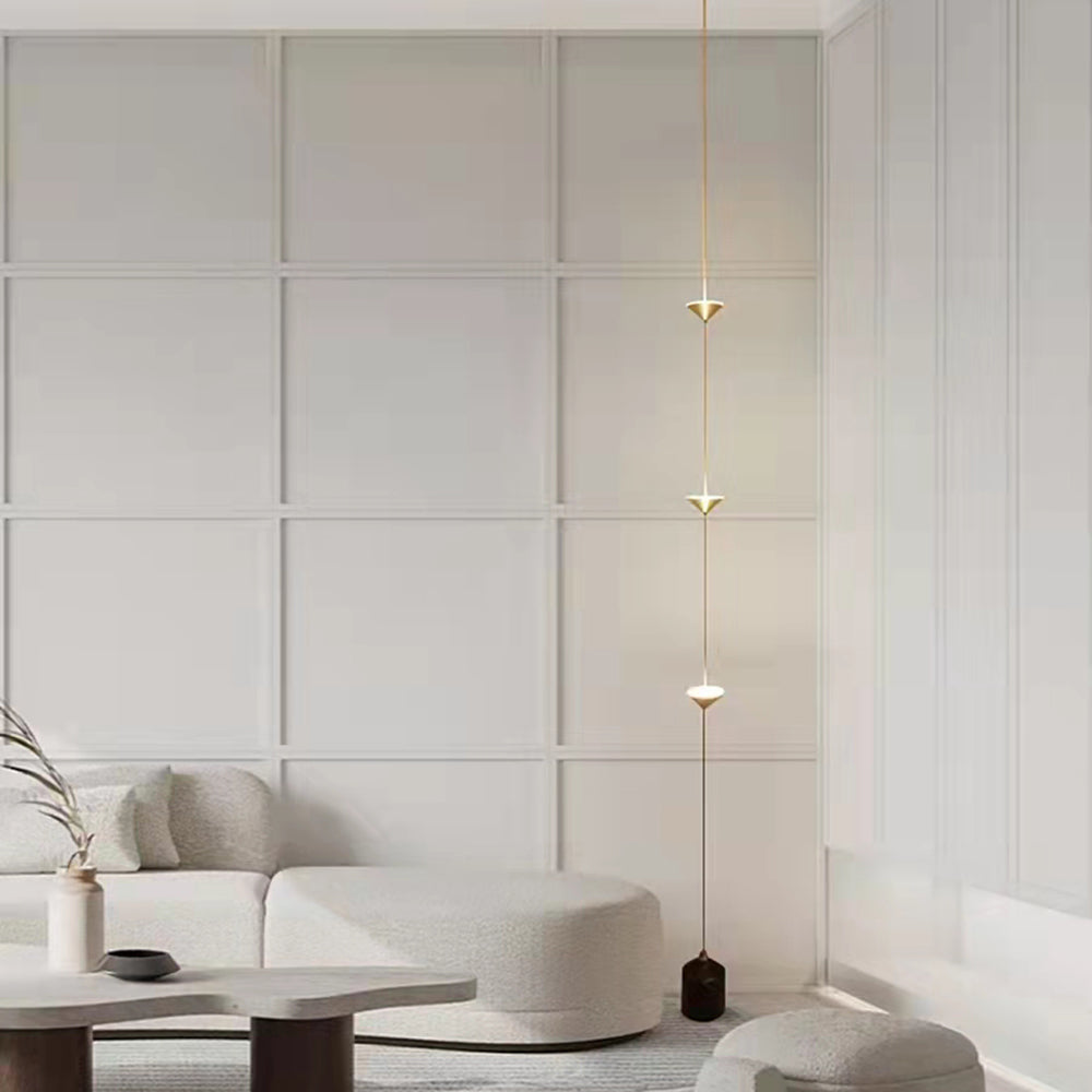 Ray Minimalist Linear Floor Lamp, 3 Bulbs, Bedroom