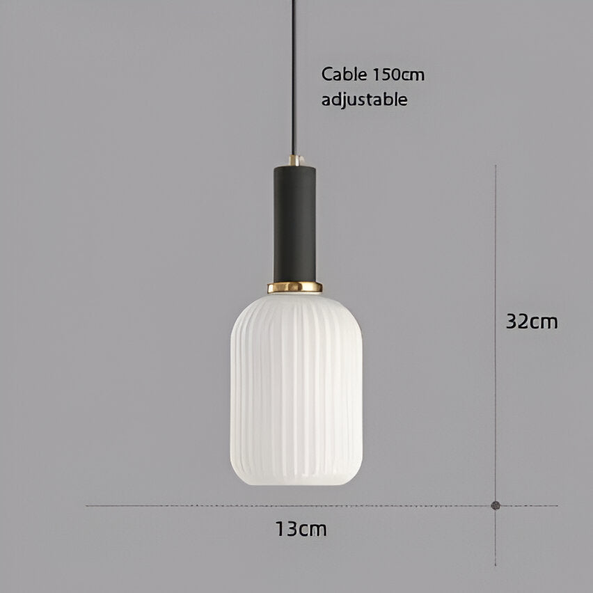 Nordic Colorful Glass Retro Pendant Light