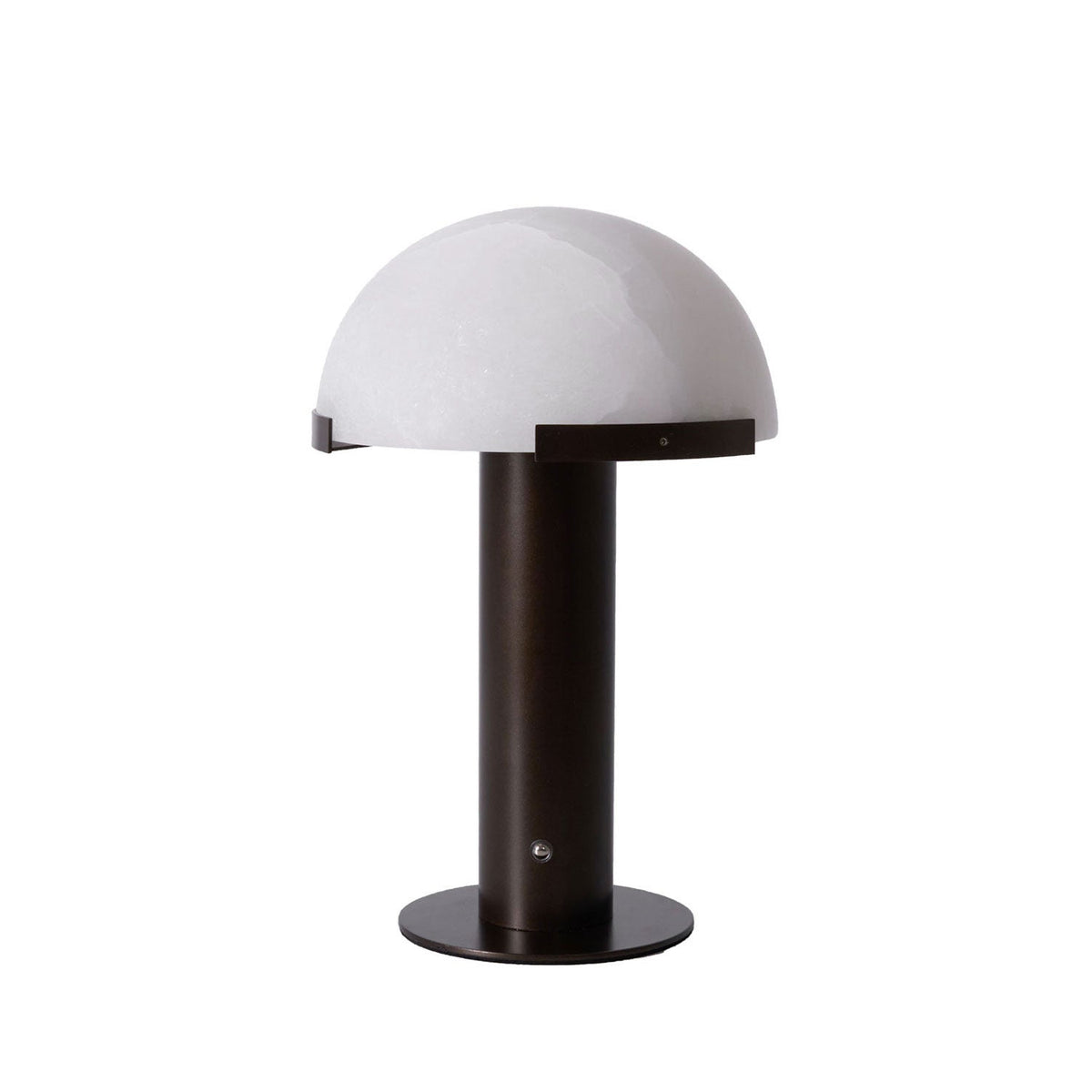 Luminous Veil Alabaster Bronze Table Lamp