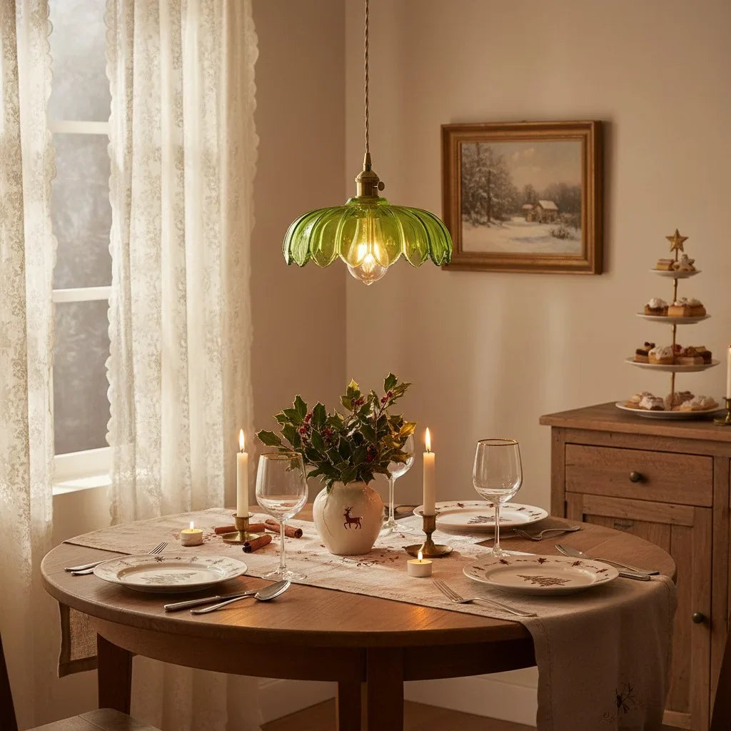 Fay Rustic Tulip Glass Pendant Light