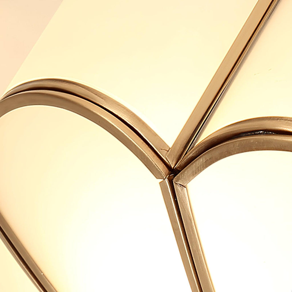 Ulira Ceiling Light in Flower Shape with Frosted Glass and Brass