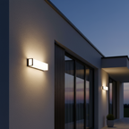 Modern Minimalist Rectangular Acrylic Sensor Solar Waterproof Outdoor Wall Light