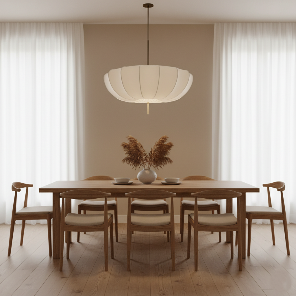 Light of Paris Modern Fabric Pendant Light