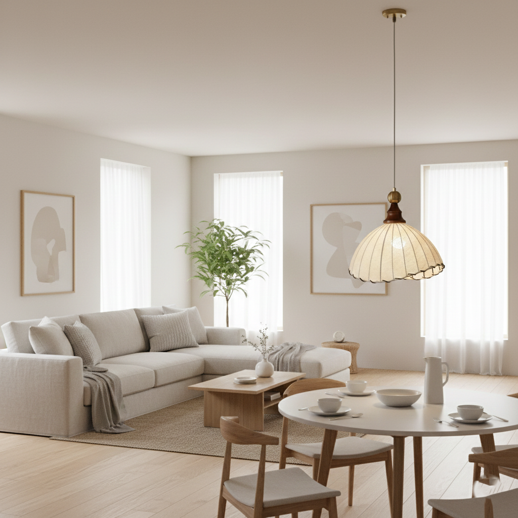 Eleonora Minimalist Fabric Pendant Light