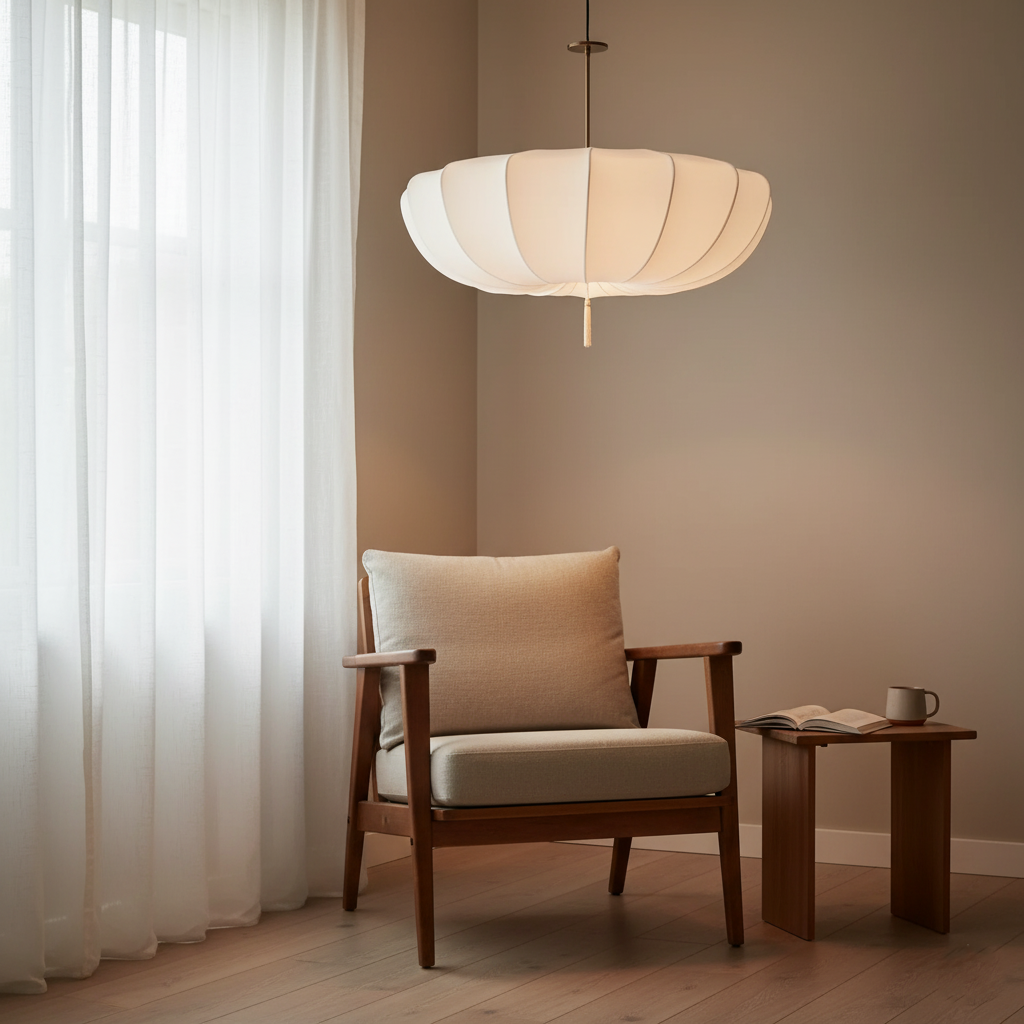 Light of Paris Modern Fabric Pendant Light