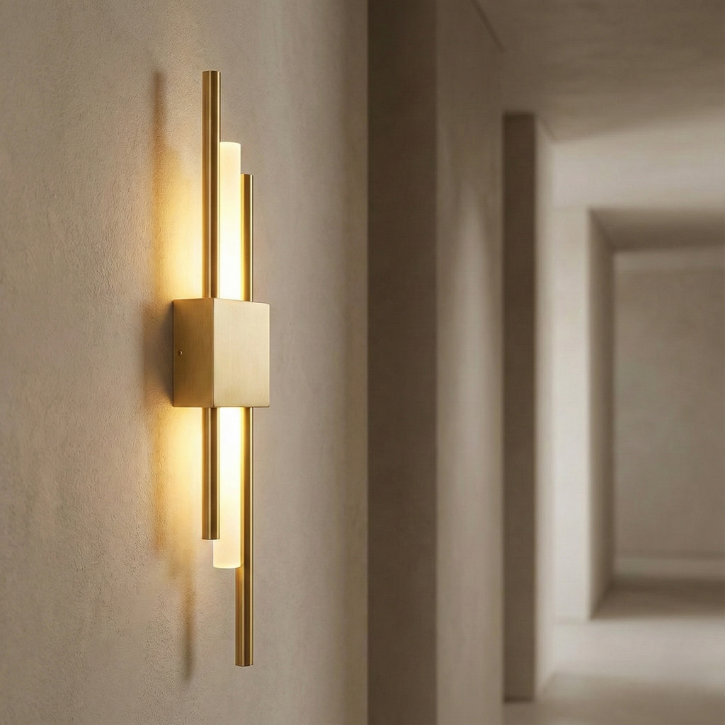 LuminArt - Stylish Black/Gold LED Light