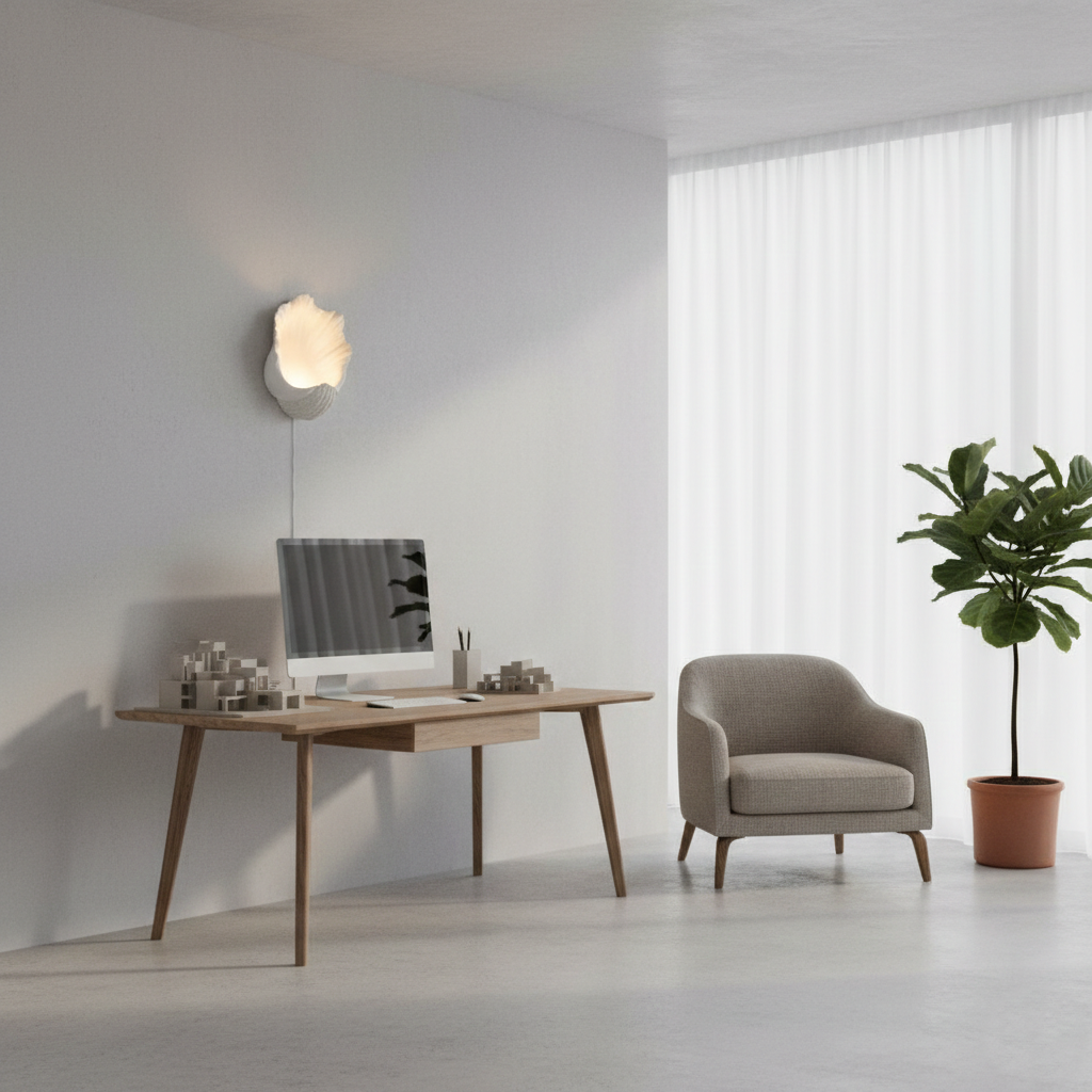 Selka Scallop Nordic Resin Wall Lamp
