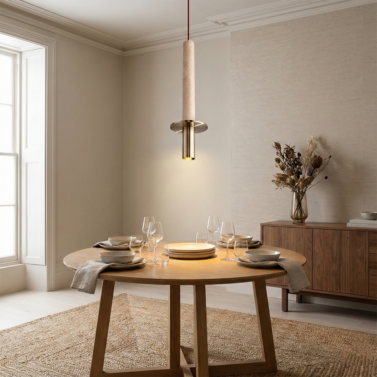 Nordic Modern Travertine Pendant Light