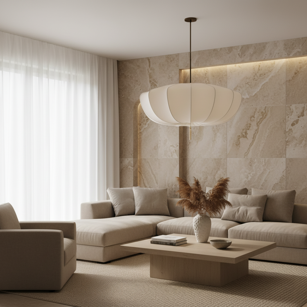 Light of Paris Modern Fabric Pendant Light