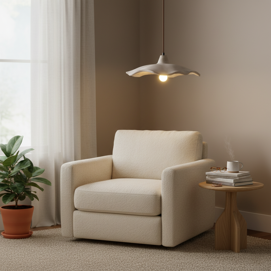 Nordic Wabi Sabi Flower Shaped Cement Pendant Light