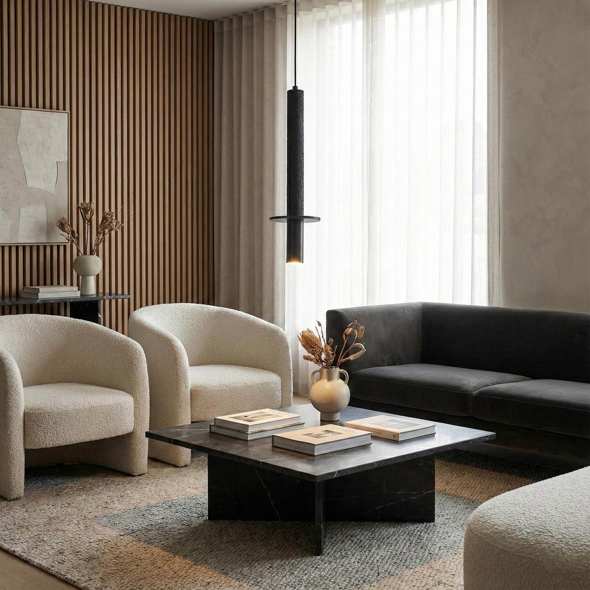 Nordic Modern Travertine Pendant Light
