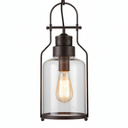 Industrial Vintage Iron Glass Jar Pendant Light