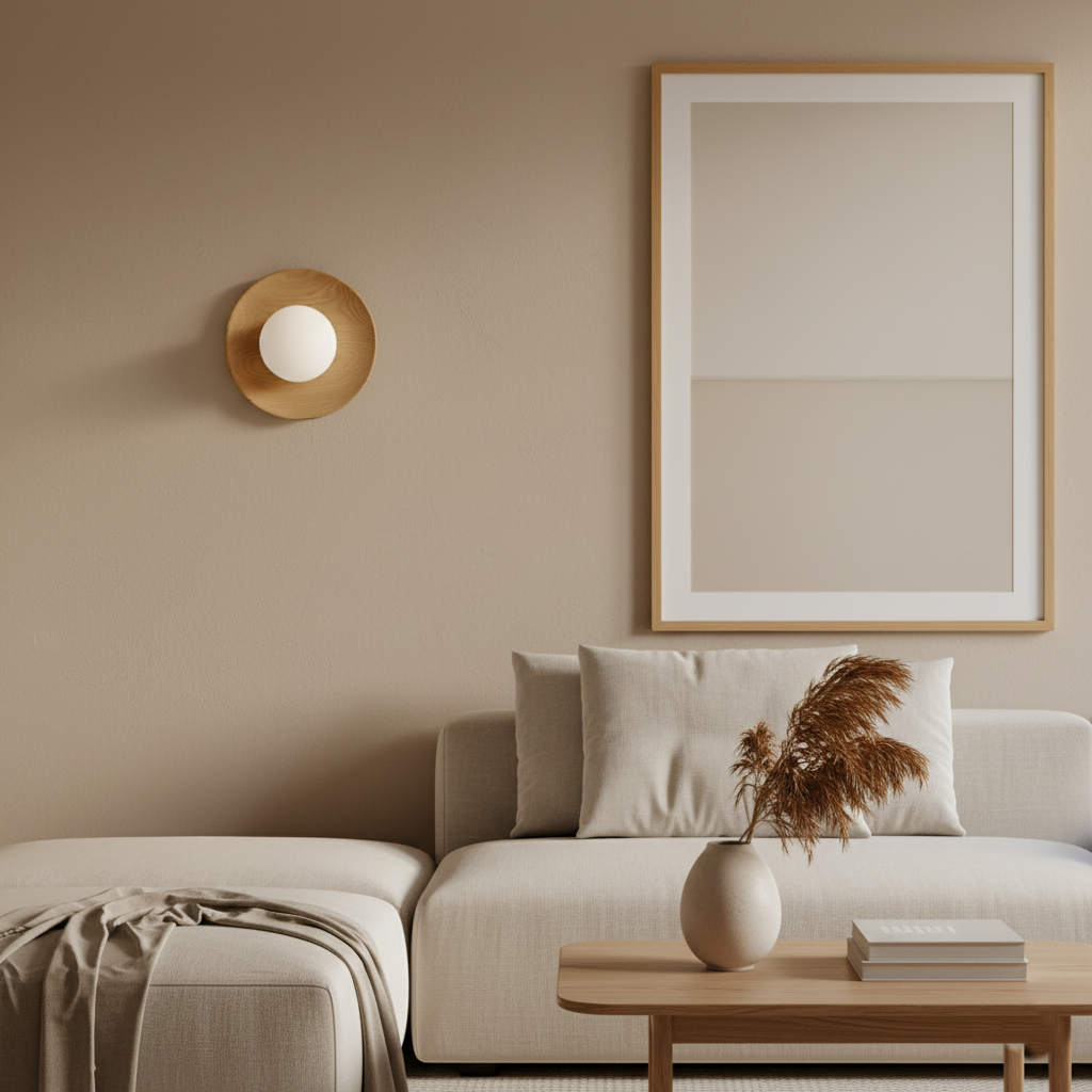 Nordic Minimalist Natural Wood LED Wall Light
