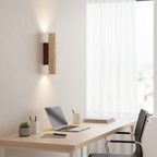 Japandi Tube Travertine Stone Minimalist Wall Light