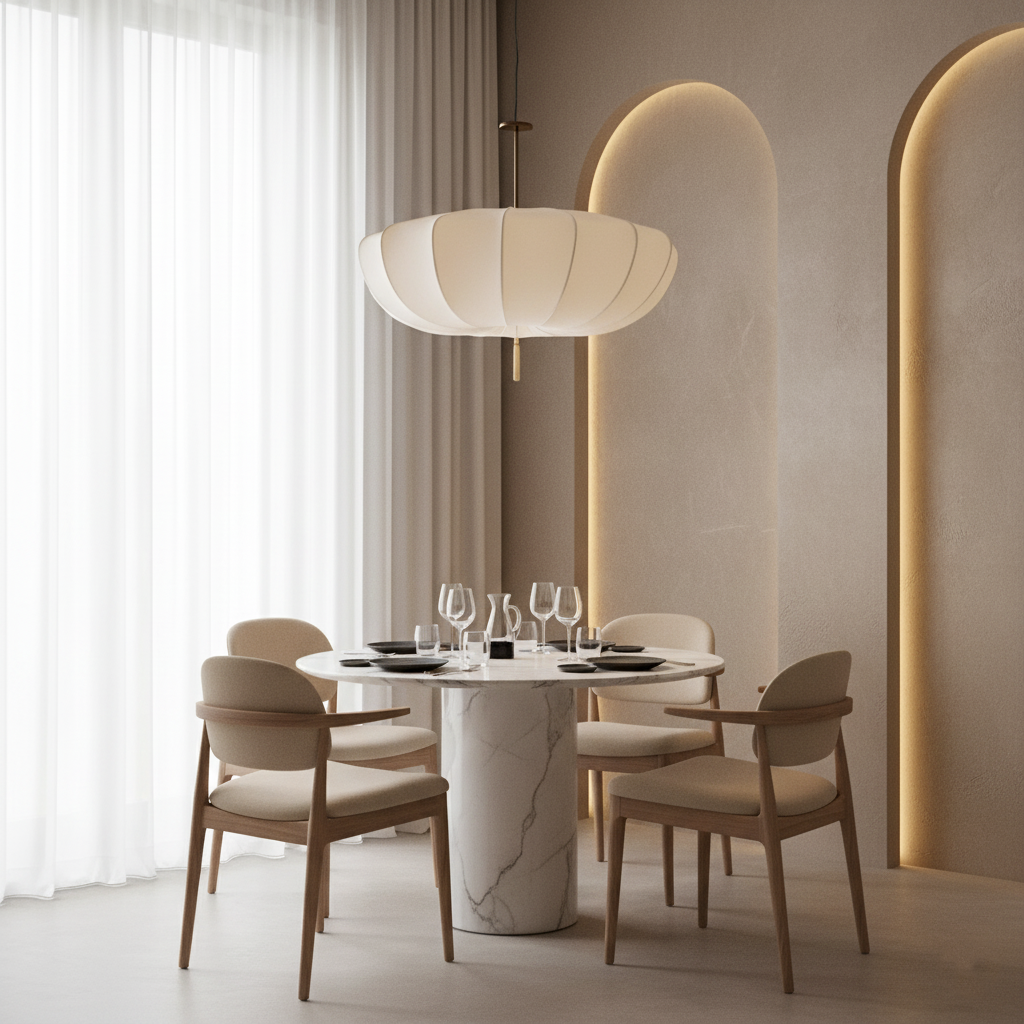 Light of Paris Modern Fabric Pendant Light
