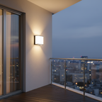 Modern Minimalist Rectangular Acrylic Sensor Solar Waterproof Outdoor Wall Light