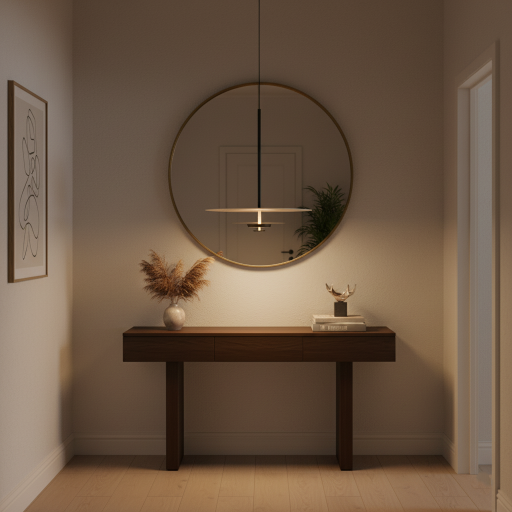 Nordic Minimalist LED Round Disc Pendant Light