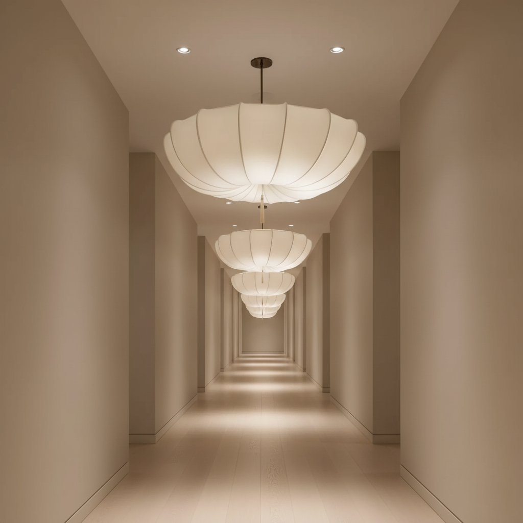 Light of Paris Modern Fabric Pendant Light