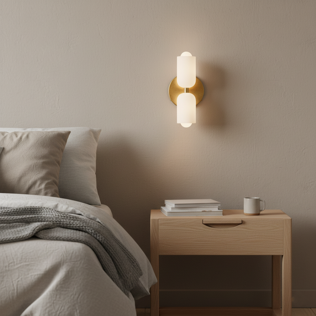 Elegance Cream Acrylic Metal Base Minimalist Wall Light