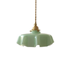 Blush Opaline Glass Retro Glass Pendant Light