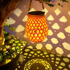 Isavora - Solar Garden Lamp with Woven Bamboo Look