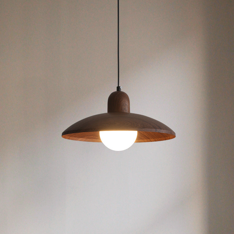 Japanese Style Wabi-Sabi Walnut Pendant Light