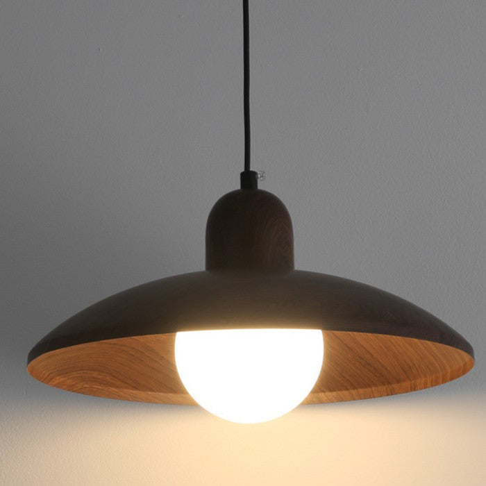 Japanese Style Wabi-Sabi Walnut Pendant Light