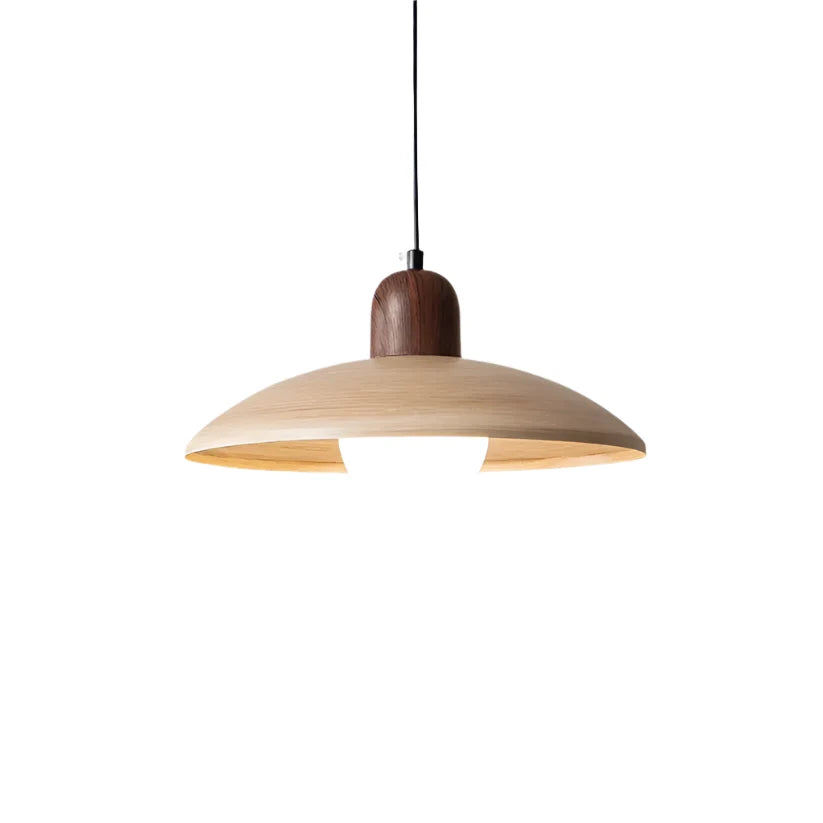 Japanese Style Wabi-Sabi Walnut Pendant Light