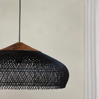 Woven Dome Bohemian Rattan Pendant Light