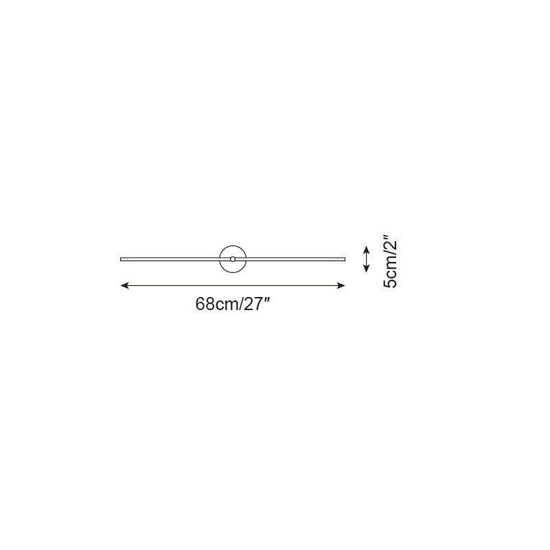 Wall Lamp Minimalist Linear Rod Double End Accent Modern Style