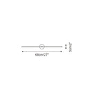 Wall Lamp Minimalist Linear Rod Double End Accent Modern Style