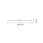 Wall Lamp Minimalist Linear Rod Double End Accent Modern Style