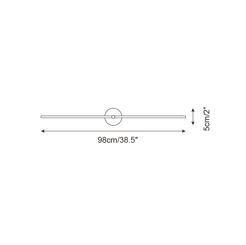 Wall Lamp Minimalist Linear Rod Double End Accent Modern Style