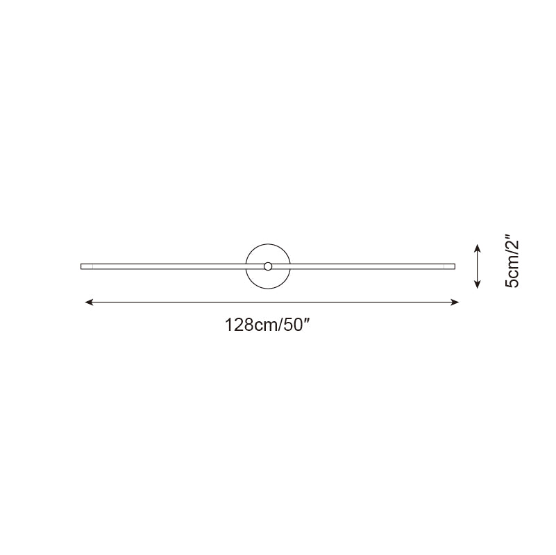 Wall Lamp Minimalist Linear Rod Double End Accent Modern Style