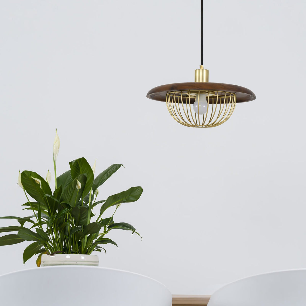 Wooden Metal Nordic Kasa Pendant Light