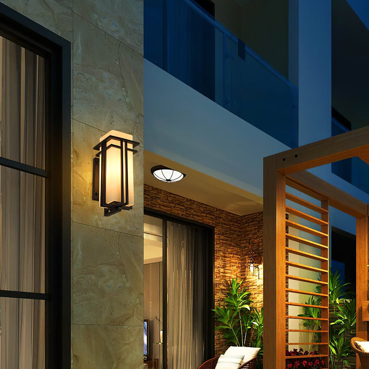 Krajewski Retro Industrial Glass Outdoor Wall Light