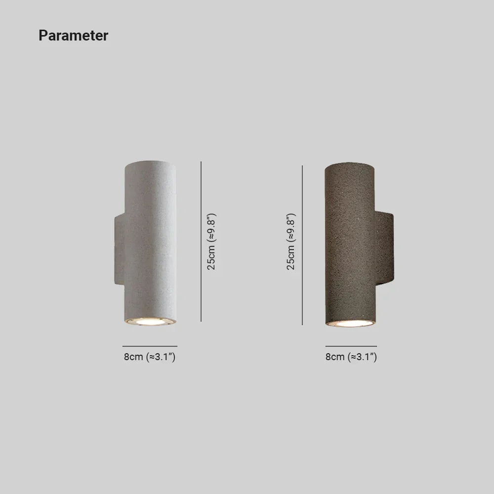 Midnight Glow Minimalist Cement Indoor Outdoor Wall Light