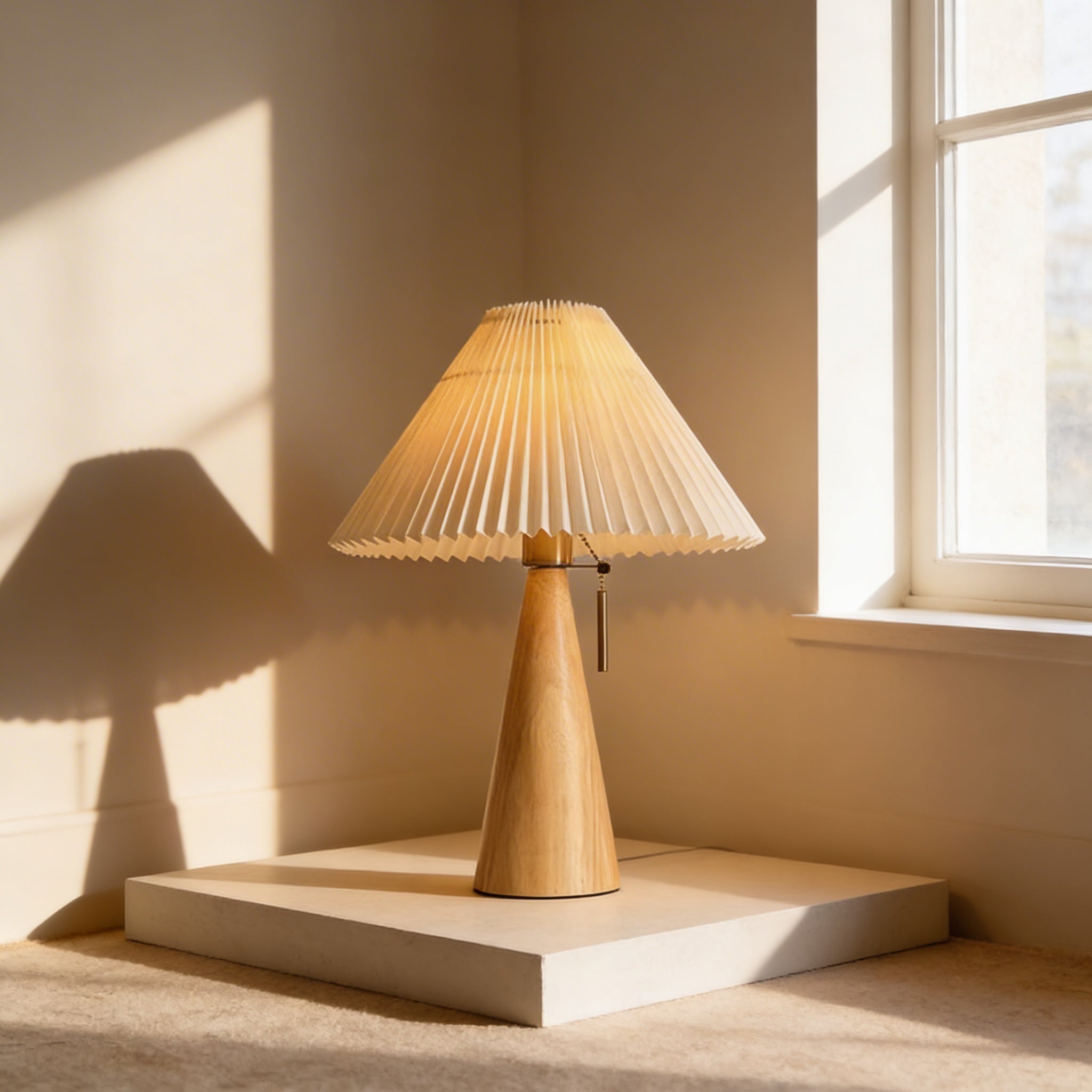 Mary - Retro Wooden Table Lamp