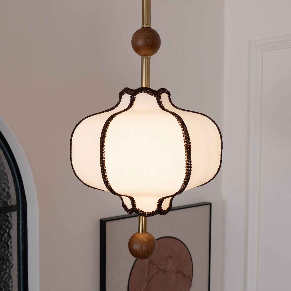 Lantern Grace Nordic Fabric Pendant Light