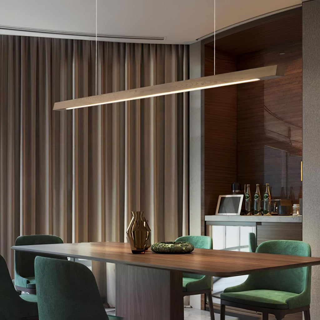 Xylo Linear Suspension Light Design in Wood