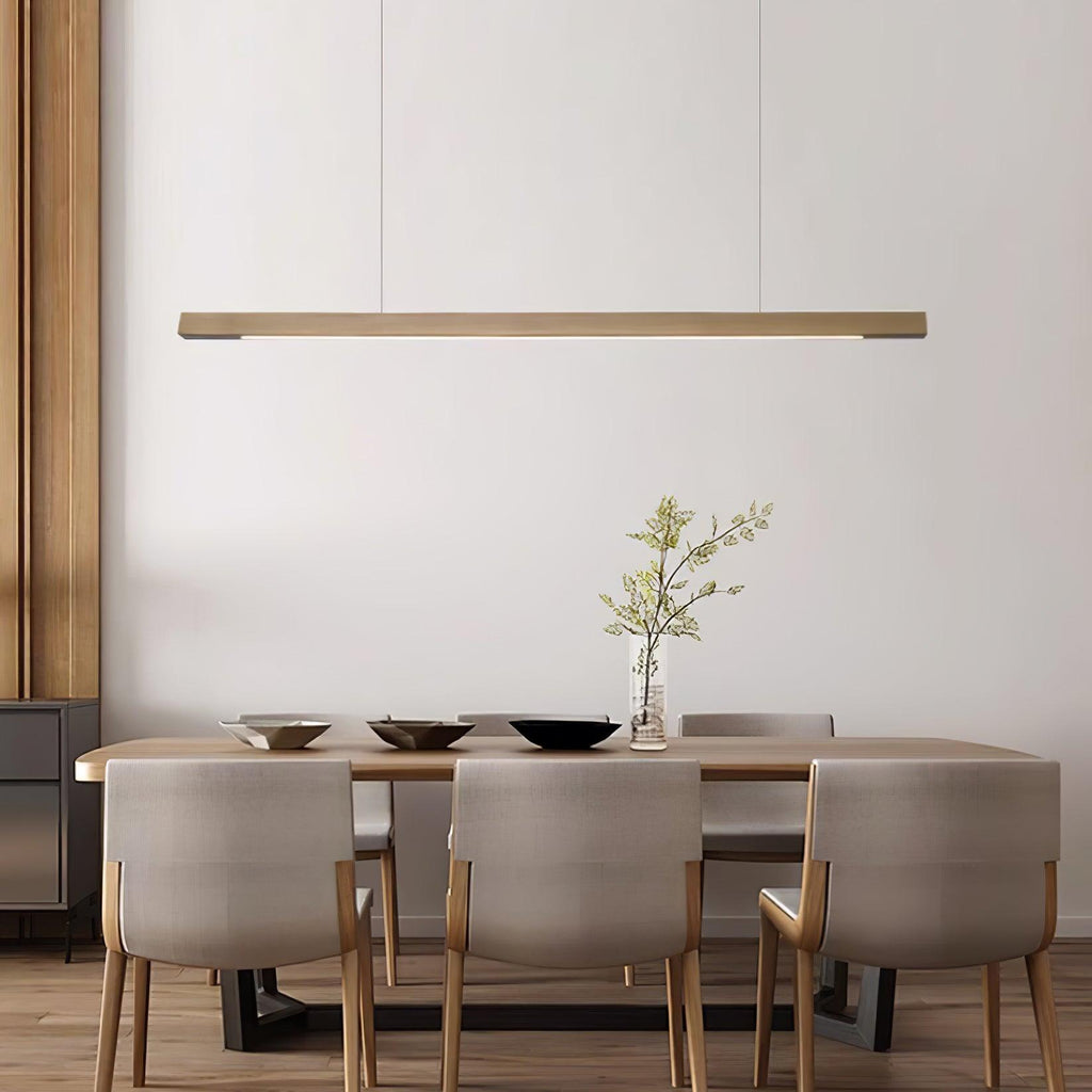 Xylo Linear Suspension Light Design in Wood