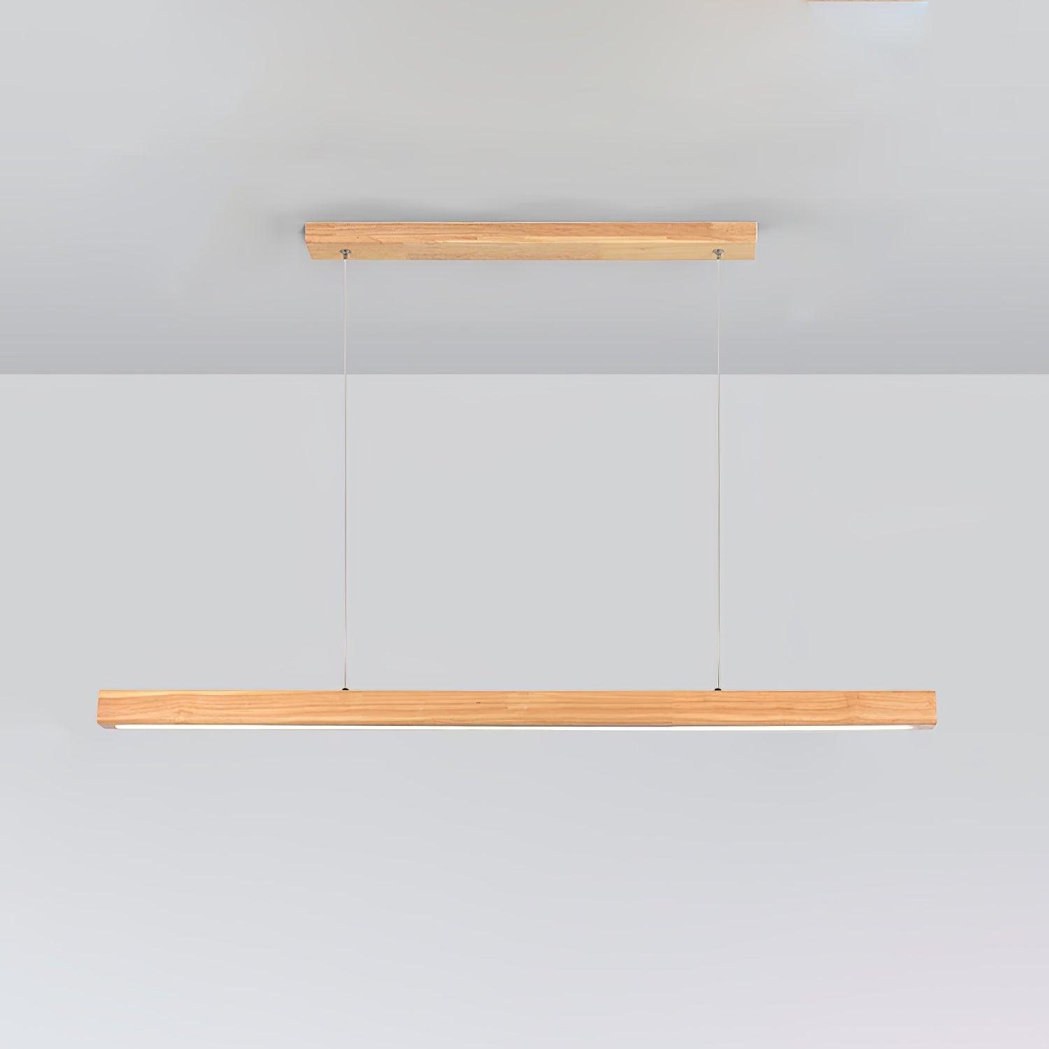 Xylo Linear Suspension Light Design in Wood