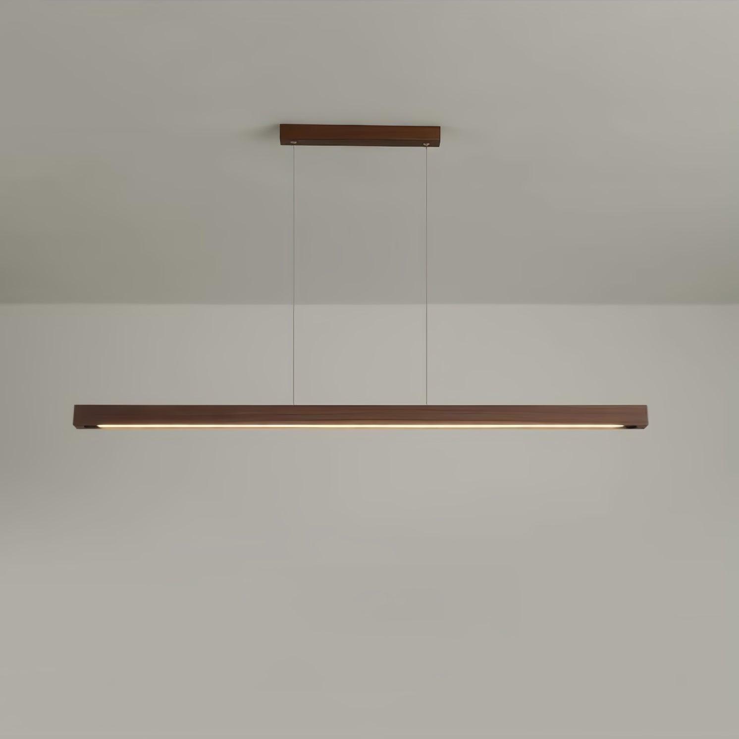 Xylo Linear Suspension Light Design in Wood