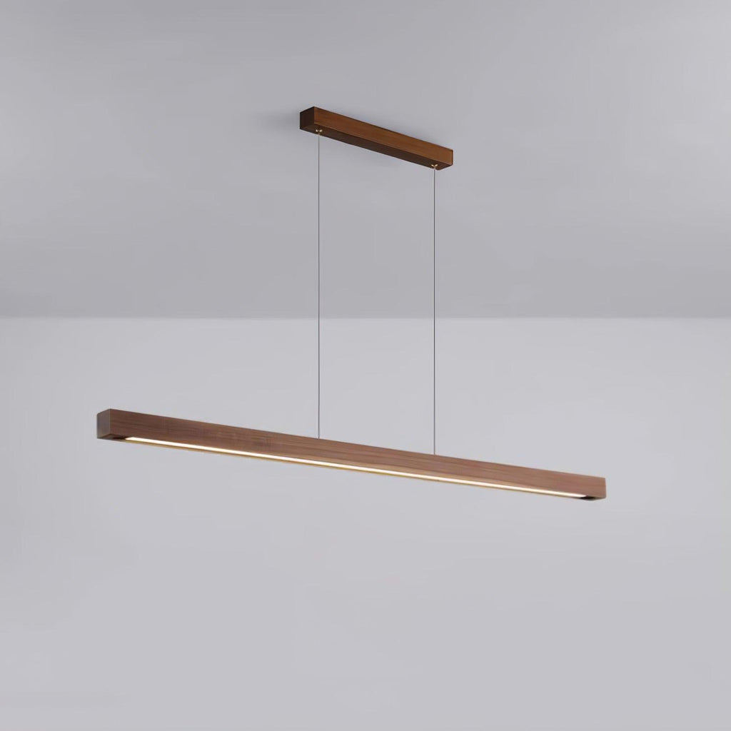 Xylo Linear Suspension Light Design in Wood