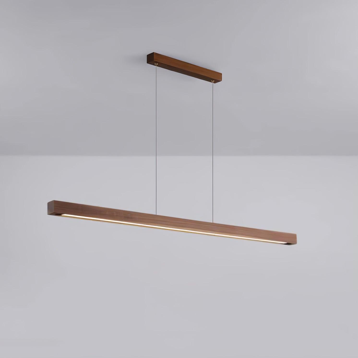 Xylo Linear Suspension Light Design in Wood