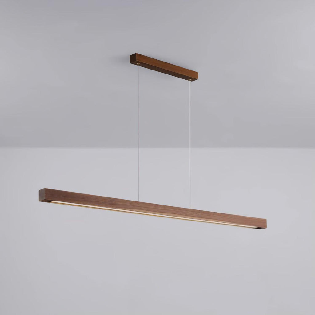 Xylo Linear Suspension Light Design in Wood