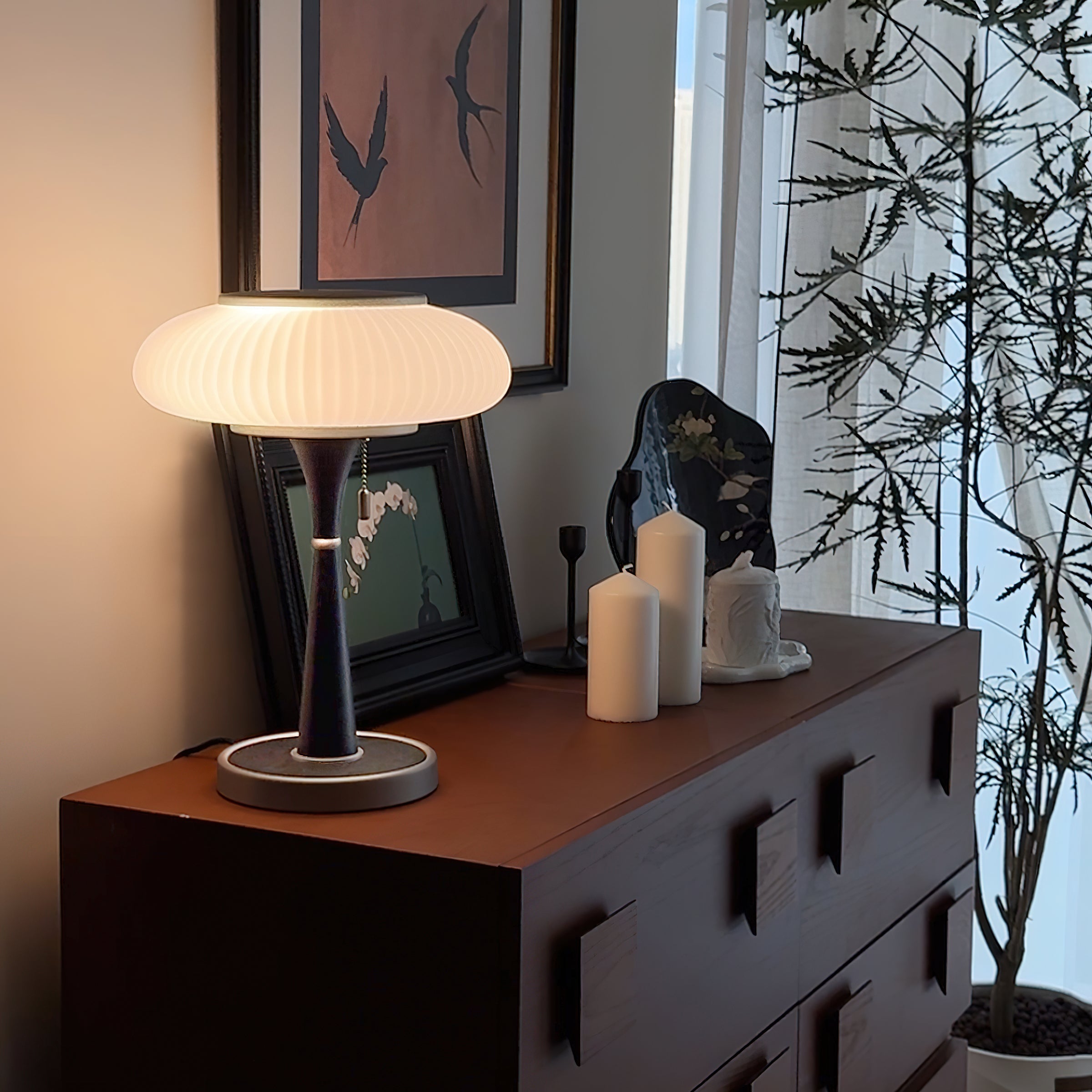 Brontea - Modern Table Lamp Mushroom Shape Minimalist Design